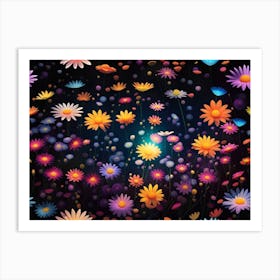 Colorful Flowers 3 Art Print