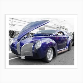 Blue Ford Coupe Art Print