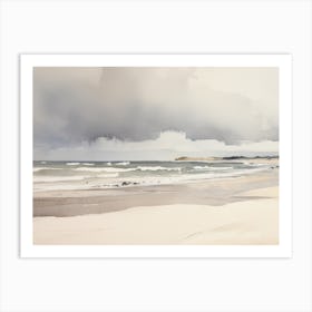 Muted Beach Vintage Art Print