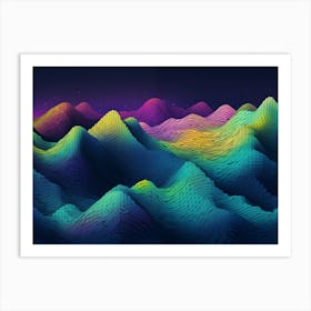 Abstract Mountains Art Print