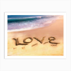 Love On The Beach 4 Art Print