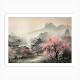 Chinese Landscape Painting 15 Art Print