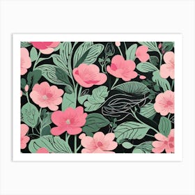 Pink Flowers 1 Art Print