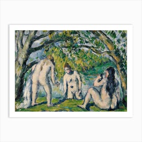 Three Bathers, Paul Cézanne Art Print