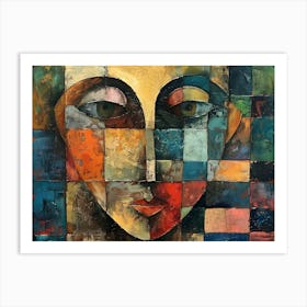 Modern Colorful Faces 1 Art Print