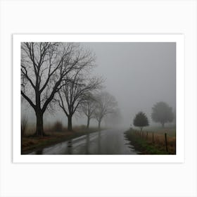 Foggy Road 2 Art Print