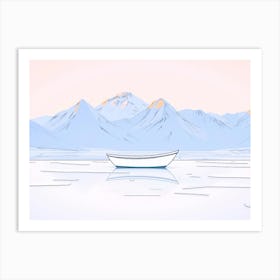 Boat On Ice Art Print