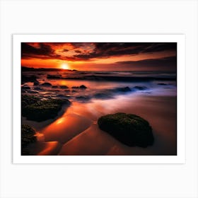 Sunset On The Beach 1047 Art Print