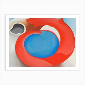 Georgia O'Keeffe - Goat's Horn With Red , 1945 Art Print