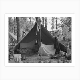 Tent In Blueberry Pickers Camp, Near Little Fork, Minnesota By Russell Lee Art Print