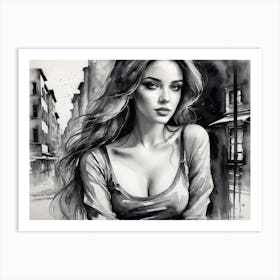 Black And White Painting Art Print