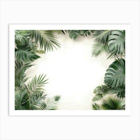 Trees And Leaves Of Tropical Plants 1 Art Print