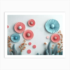 Paper Flower Wall Art 16 Art Print