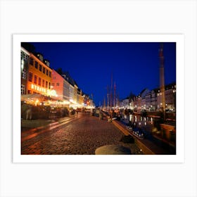 Copenhagen At Night Art Print