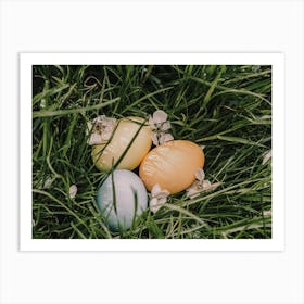 Easter Eggs In Grass 2 Art Print