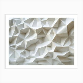 3d Geometric Abstract Design, Detailed And Textured, Clean Lines Art Print