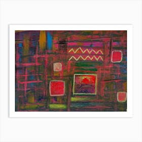 Abstract Living Room Wall Art, Small Pleasures Art Print