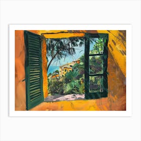 Cinque Terre From The Window View Painting 1 Art Print