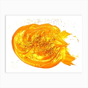 Gold Paint Art Print