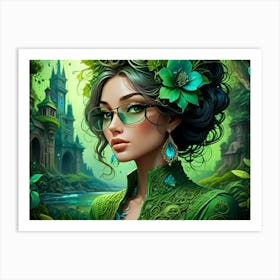 Green Witch Art Print