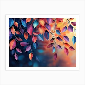 Autumn Leaves Wallpaper 1 Art Print