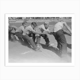 Boys Tug Of War, Fourth Of July Celebration, Vale, Oregon By Russell Lee Art Print