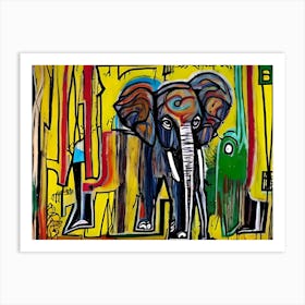 Elephant In The Jungle Art Print