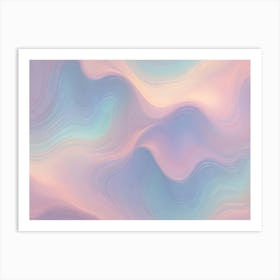 Abstract Background With Swirling, Flowing Lines And Colors In Shades Of Blue, Purple, And Pink Art Print