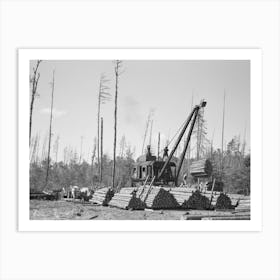 Loading Logs Onto Railroad Cars Near Effie, Minnesota By Russell Lee Art Print