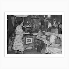 Mrs Ole Thompson, Wife Of Farmer, Carrying Food To The Table, Williams County, North Dakota By Russell Lee Art Print