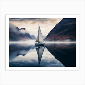 Sailboat On The Lake Art Print