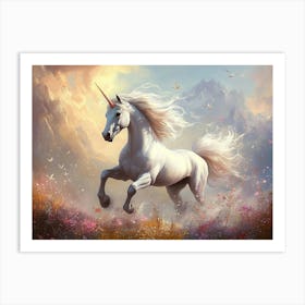 Fantasy Illustration of a Unicorn Art Print