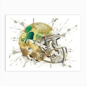 Notre Dame Fighting Irish NCAA Helmet Poster Art Print