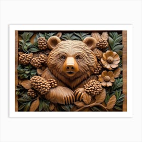 3d Bear Artwork Elegant And Stylish And Design Art Print