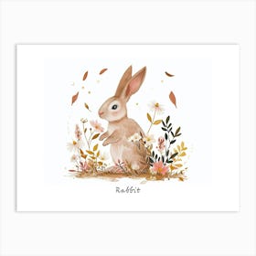 Little Floral Rabbit 3 Poster Art Print