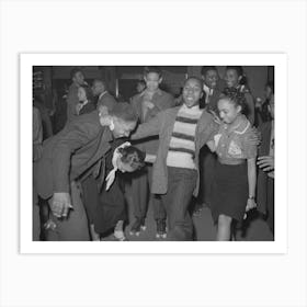 Having Fun At Rollerskating Rink Of Savoy Ballroom,Chicago, Illinois By Russell Lee Art Print