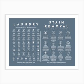 Laundry Guide With Stain Removal Grey Sky Art Print