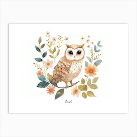 Little Floral Owl 2 Poster Art Print
