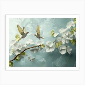 Birds On A Branch 4 Art Print