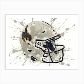 Wyoming Cowboys NCAA Helmet Poster Art Print