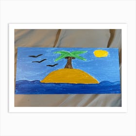 Tropical Island Painting Art Print