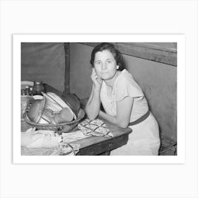 White Migrant Mother In Tent Home Near Harlingen, Texas, See 32108 D By Russell Lee Art Print