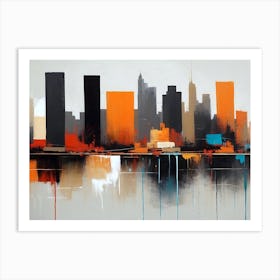 Abstract Cityscape painting 6 Art Print