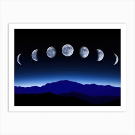 Moon Phases - Moon phases poster #6 Art Print