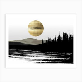 Moonlight In The Mountains 14 Art Print