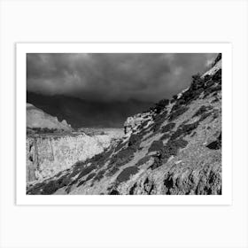 Black And White Landscape In The Himalayas Art Print