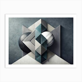 Abstract Geometric Composition Art Print