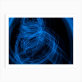 Glowing Abstract Curved Lines 12 Art Print