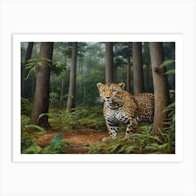 Leopard In The Forest 8 Art Print