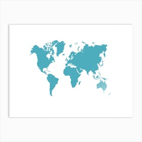 World Map 14 Art Print